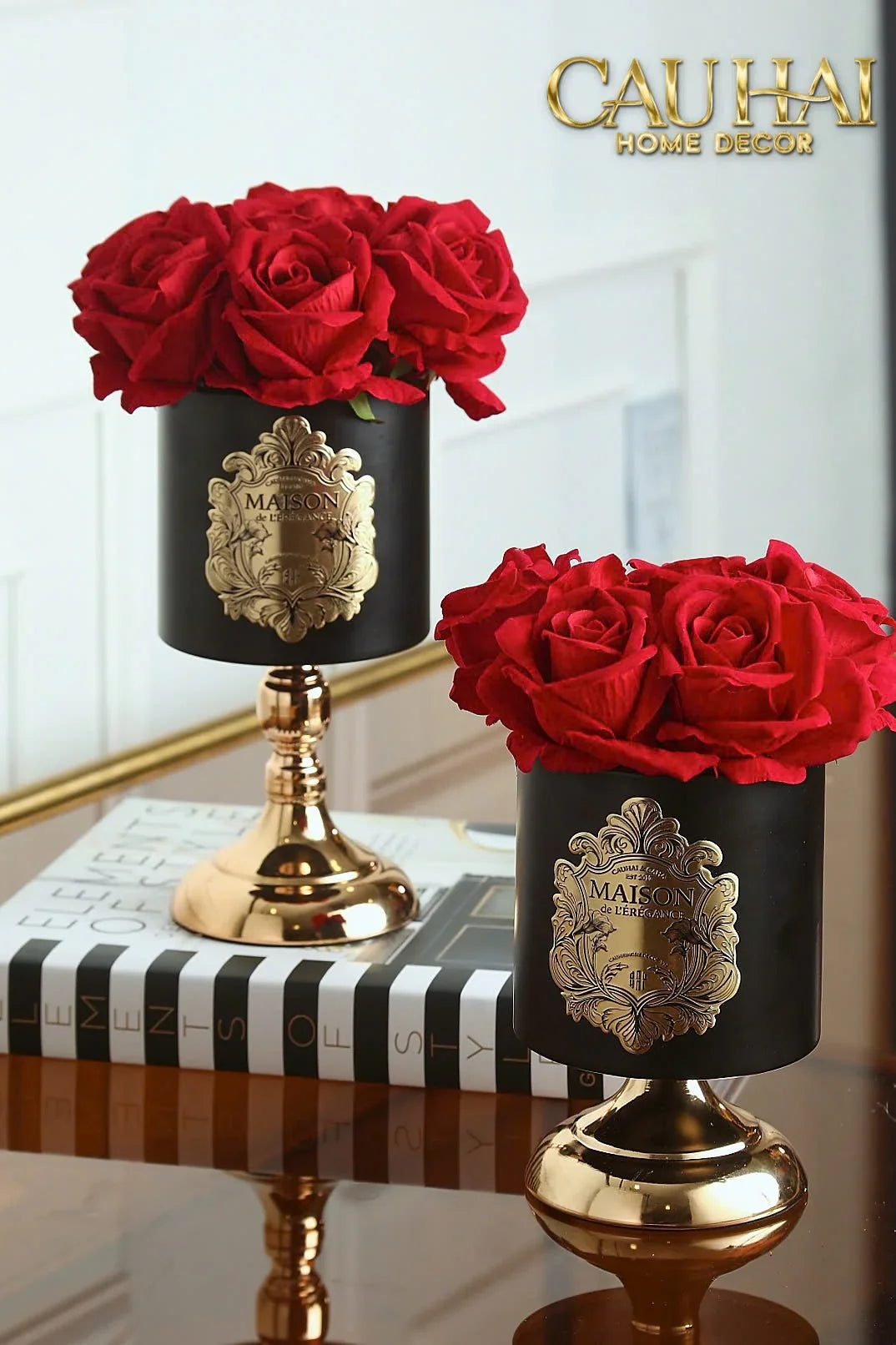 L’Essence Du Rose - Chậu Hoa Hồng D12-BÌNH HOA-CẬU HAI HOME DECOR