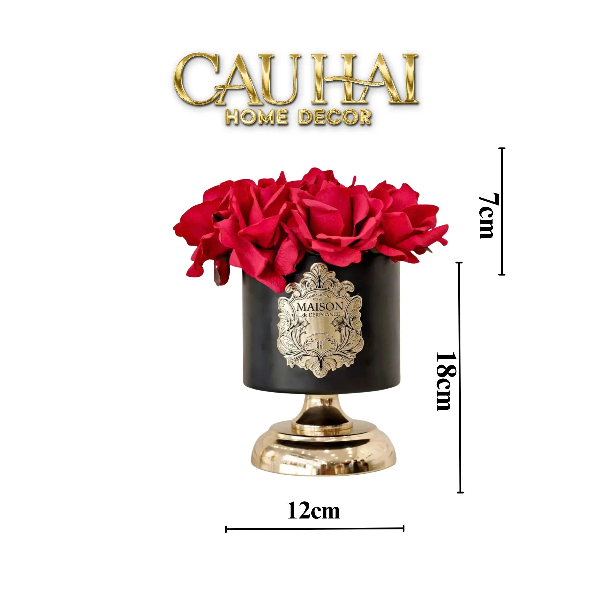 L’Essence Du Rose - Chậu Hoa Hồng D12-BÌNH HOA-CẬU HAI HOME DECOR