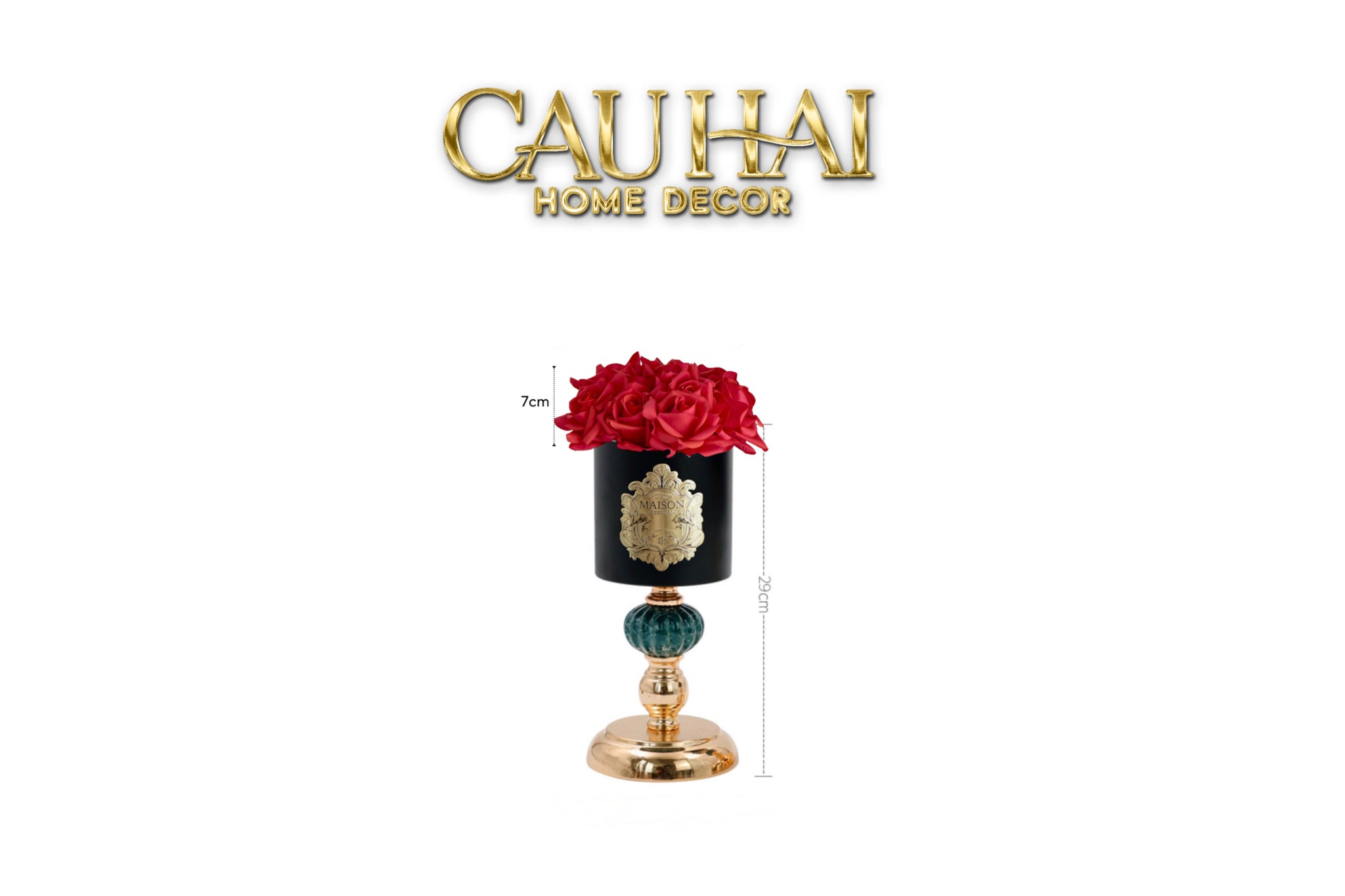 L’Essence Du Rose - Chậu Hoa Hồng Elizabeth H37/41-BÌNH HOA-CẬU HAI HOME DECOR