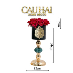 L’Essence Du Rose - Chậu Hoa Hồng Elizabeth H37/41-BÌNH HOA-CẬU HAI HOME DECOR