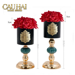 L’Essence Du Rose - Chậu Hoa Hồng Elizabeth H37/41-BÌNH HOA-CẬU HAI HOME DECOR