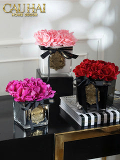 L’Essence Du Rose - Chậu Hoa Hồng Thuỷ Tinh Maison De L’Élégance D15-BÌNH HOA-CẬU HAI HOME DECOR