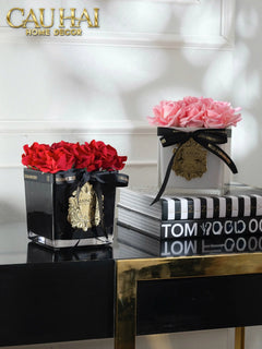 L’Essence Du Rose - Chậu Hoa Hồng Thuỷ Tinh Maison De L’Élégance D15-BÌNH HOA-CẬU HAI HOME DECOR
