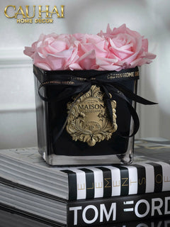 L’Essence Du Rose - Chậu Hoa Hồng Thuỷ Tinh Maison De L’Élégance D15-BÌNH HOA-CẬU HAI HOME DECOR