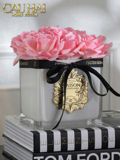 L’Essence Du Rose - Chậu Hoa Hồng Thuỷ Tinh Maison De L’Élégance D15-BÌNH HOA-CẬU HAI HOME DECOR