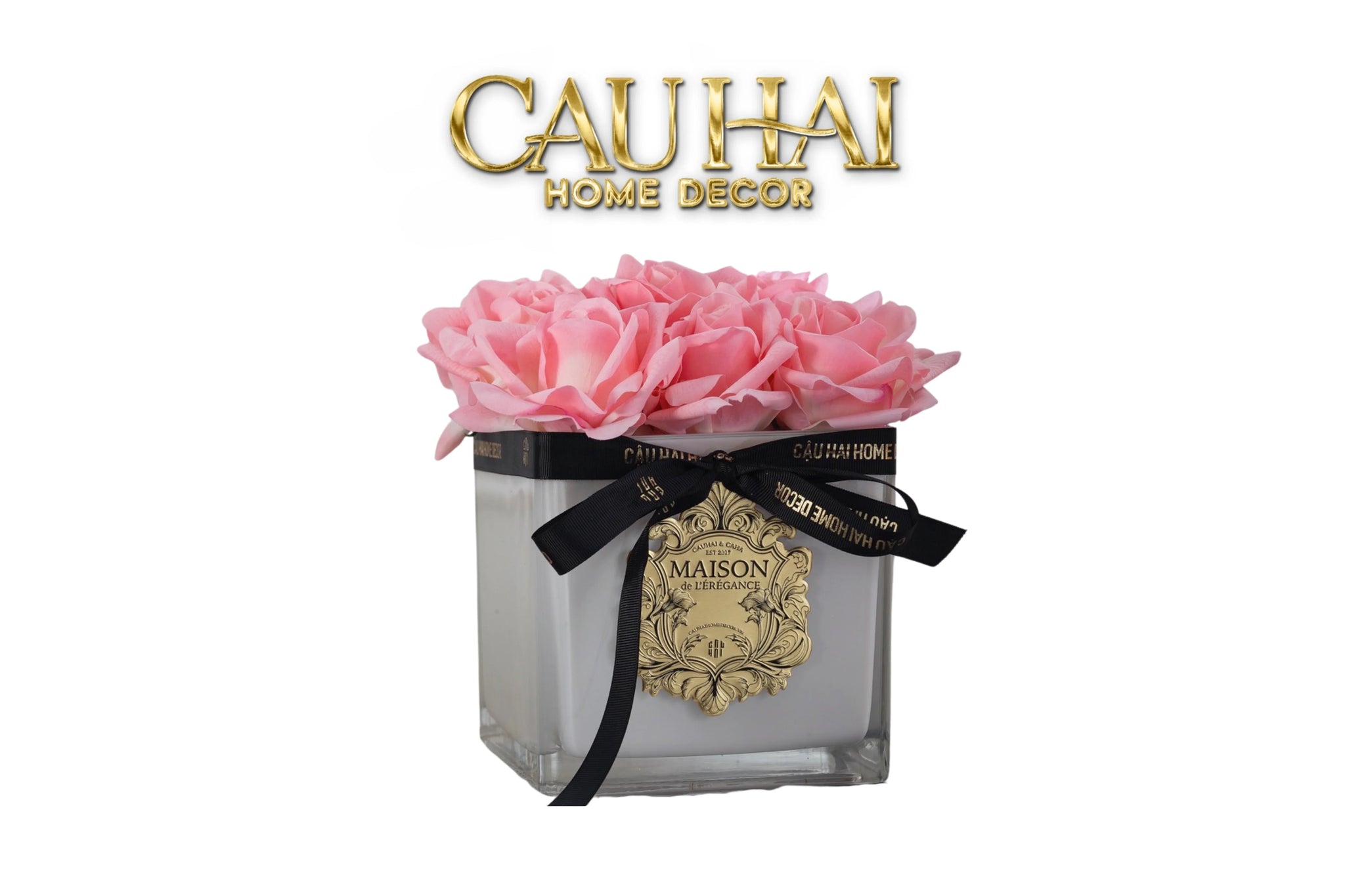 L’Essence Du Rose - Chậu Hoa Hồng Thuỷ Tinh Maison De L’Élégance D15-BÌNH HOA-CẬU HAI HOME DECOR