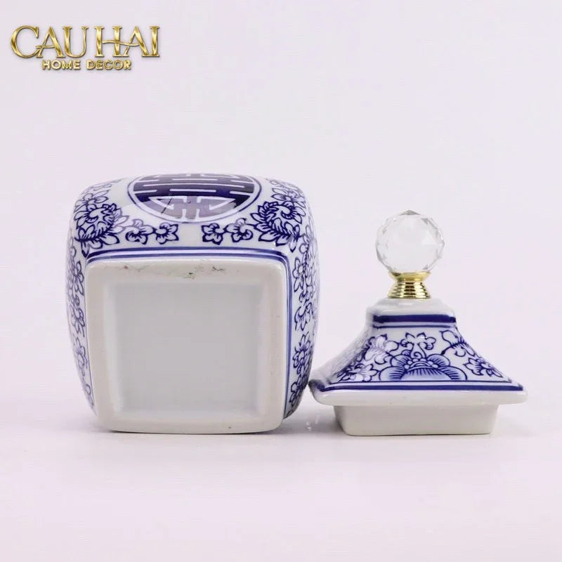Lọ Cắm Hoa - Hoà Điền Ngọc - Indochine Indigo Porcelain Vases-HŨ TRANG TRÍ-CẬU HAI HOME DECOR