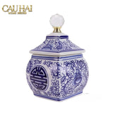 Lọ Cắm Hoa - Hoà Điền Ngọc - Indochine Indigo Porcelain Vases-HŨ TRANG TRÍ-CẬU HAI HOME DECOR