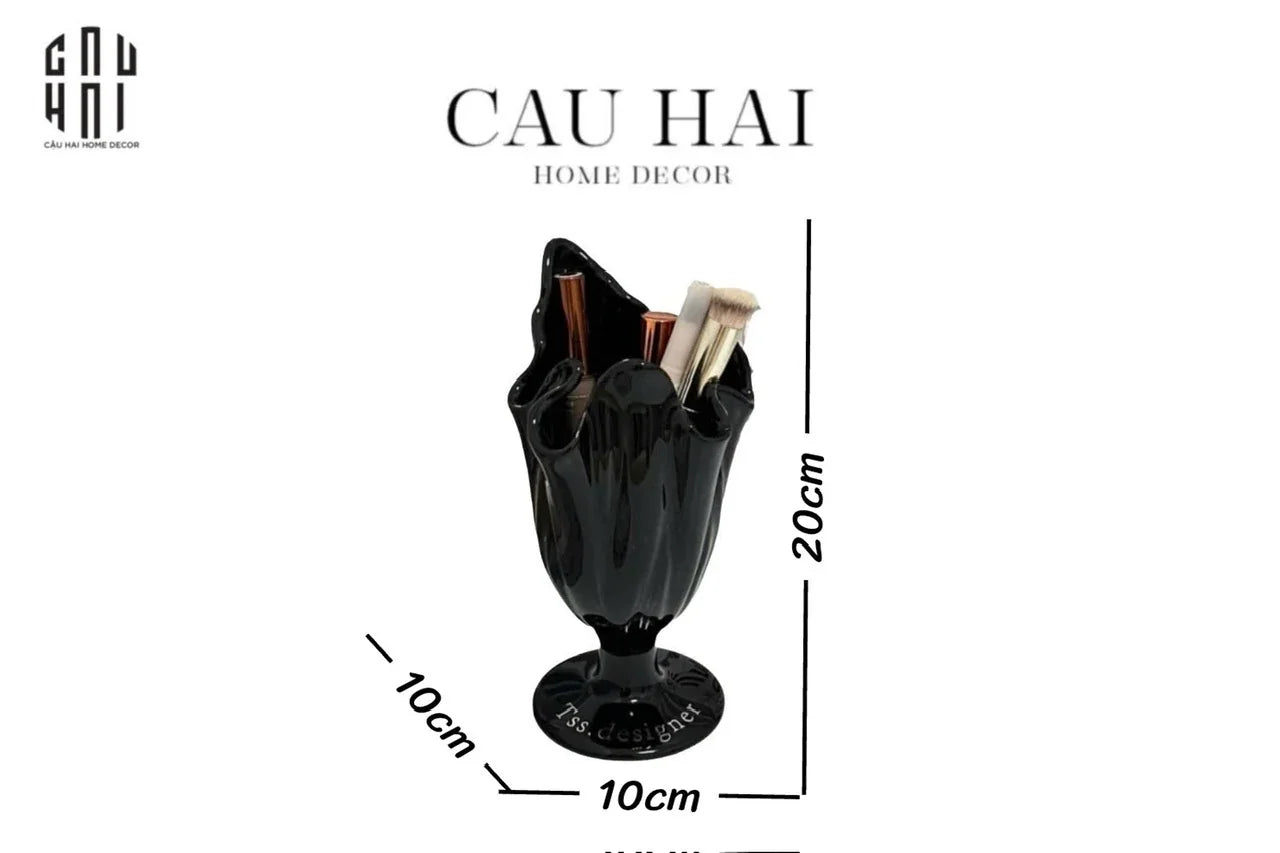 Lọ Cọ Gốm Sứ BlackMagic Fold-Lọ cọ-CẬU HAI HOME DECOR