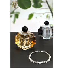 Lọ Crystal Obsidian Cube - Champagne-LY THỦY TINH-CẬU HAI HOME DECOR