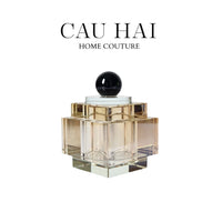 Lọ Crystal Obsidian Cube - Champagne-LY THỦY TINH-CẬU HAI HOME DECOR