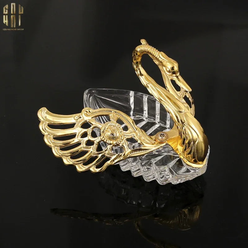 Lọ Đường Persian Crystal Swan - Gilded Wings-HŨ TRANG TRÍ-CẬU HAI HOME DECOR