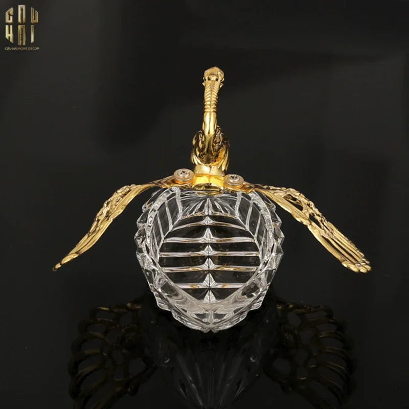 Lọ Đường Persian Crystal Swan - Gilded Wings-HŨ TRANG TRÍ-CẬU HAI HOME DECOR