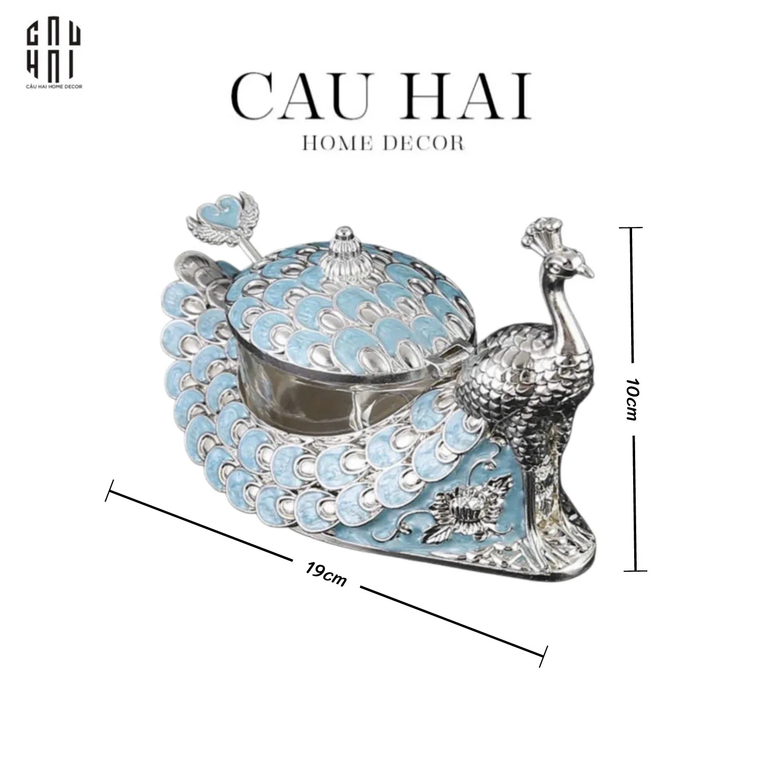 Lọ Đường Persian Plume Azure Du Paon-HŨ TRANG TRÍ-CẬU HAI HOME DECOR