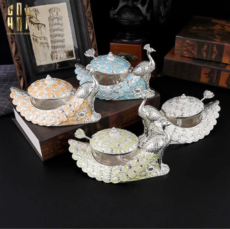 Lọ Đường Persian Plume Azure Du Paon-HŨ TRANG TRÍ-CẬU HAI HOME DECOR