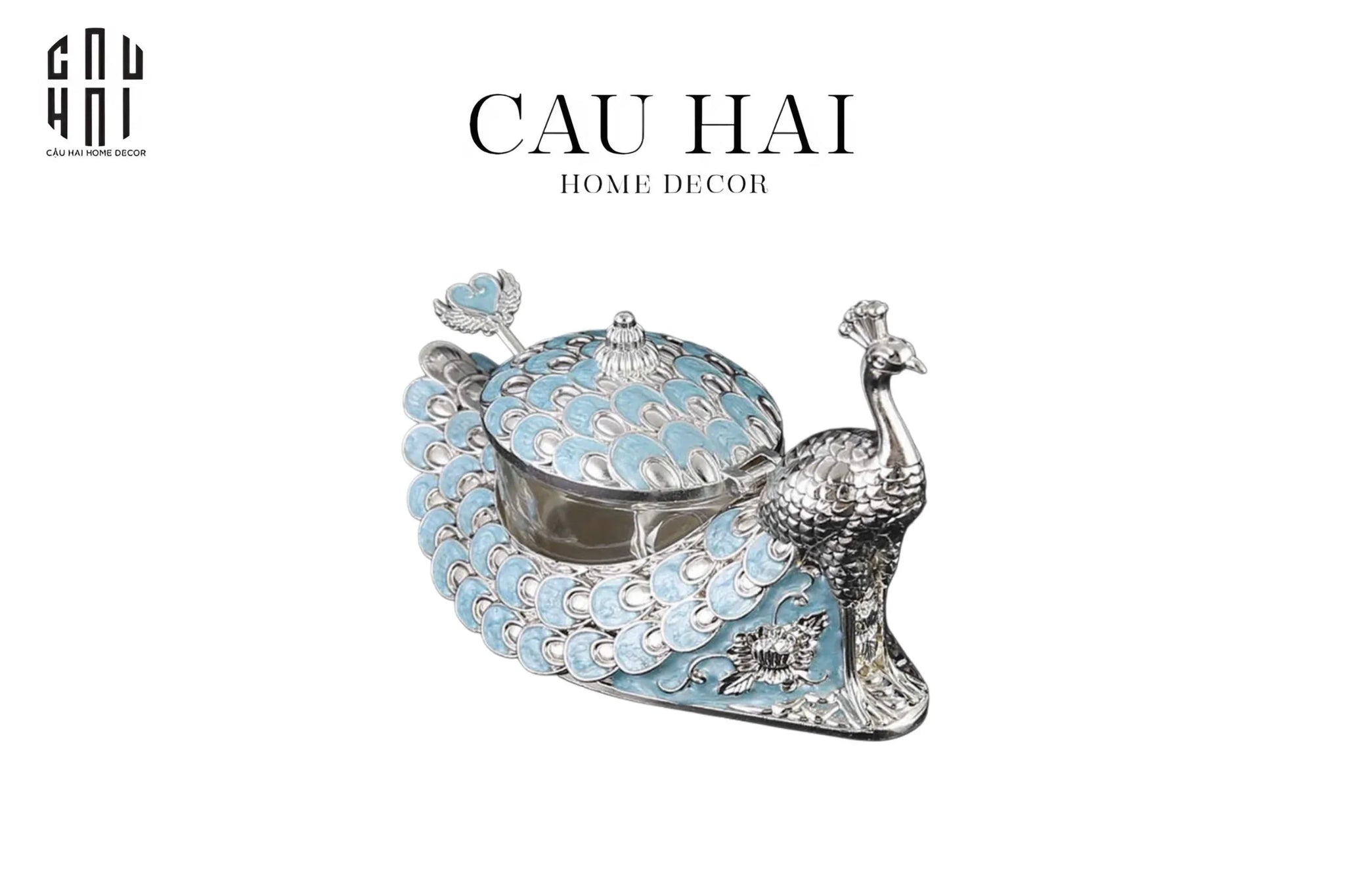 Lọ Đường Persian Plume Azure Du Paon-HŨ TRANG TRÍ-CẬU HAI HOME DECOR