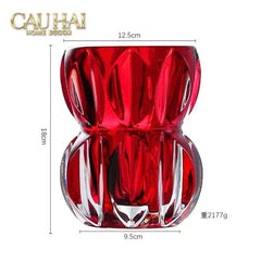 Lọ Hoa Pha Lê Ruby Cristalleries Vase 18cm-BÌNH HOA-CẬU HAI HOME DECOR
