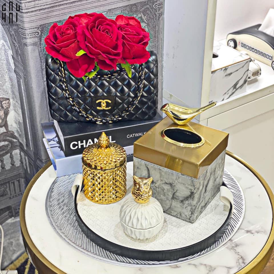 Lọ Kẹo / Candy Box Golden Premium - Éclat Bonbonnière 8.5x14.5-Lọ kẹo Canister Bonbonnière-CẬU HAI HOME DECOR