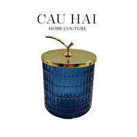 Lọ Kẹo Thuỷ Tinh Blue Ocean Cristalleries - Golden Twig Bonbonnière-Lọ kẹo Canister Bonbonnière-CẬU HAI HOME DECOR