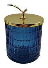 Lọ Kẹo Thuỷ Tinh Blue Ocean Cristalleries - Golden Twig Bonbonnière-Lọ kẹo Canister Bonbonnière-Đối tác tại Trung Quốc theo từng đơn đặt hàng-CẬU HAI HOME DECOR