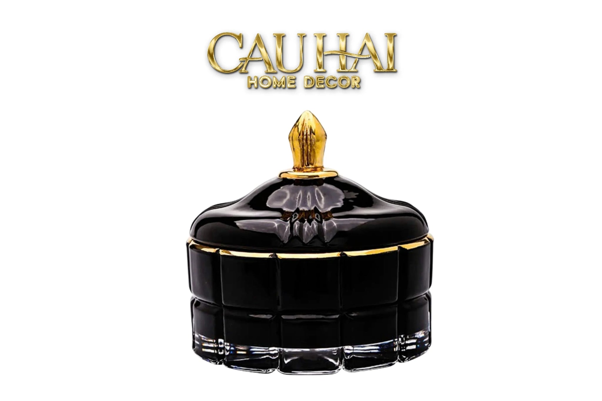 Lọ Kẹo Thuỷ Tinh Castle Wall Cyan / Savior-Lọ kẹo Canister Bonbonnière-CẬU HAI HOME DECOR