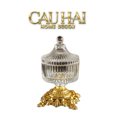 Lọ Keọ Thuỷ Tinh Pedestal Glass Candy Jar H23-LY THỦY TINH-CẬU HAI HOME DECOR