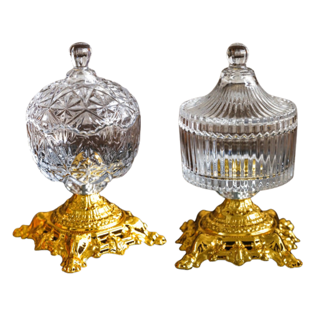 Lọ Keọ Thuỷ Tinh Pedestal Glass Candy Jar H23-LY THỦY TINH-CẬU HAI HOME DECOR-CẬU HAI HOME DECOR