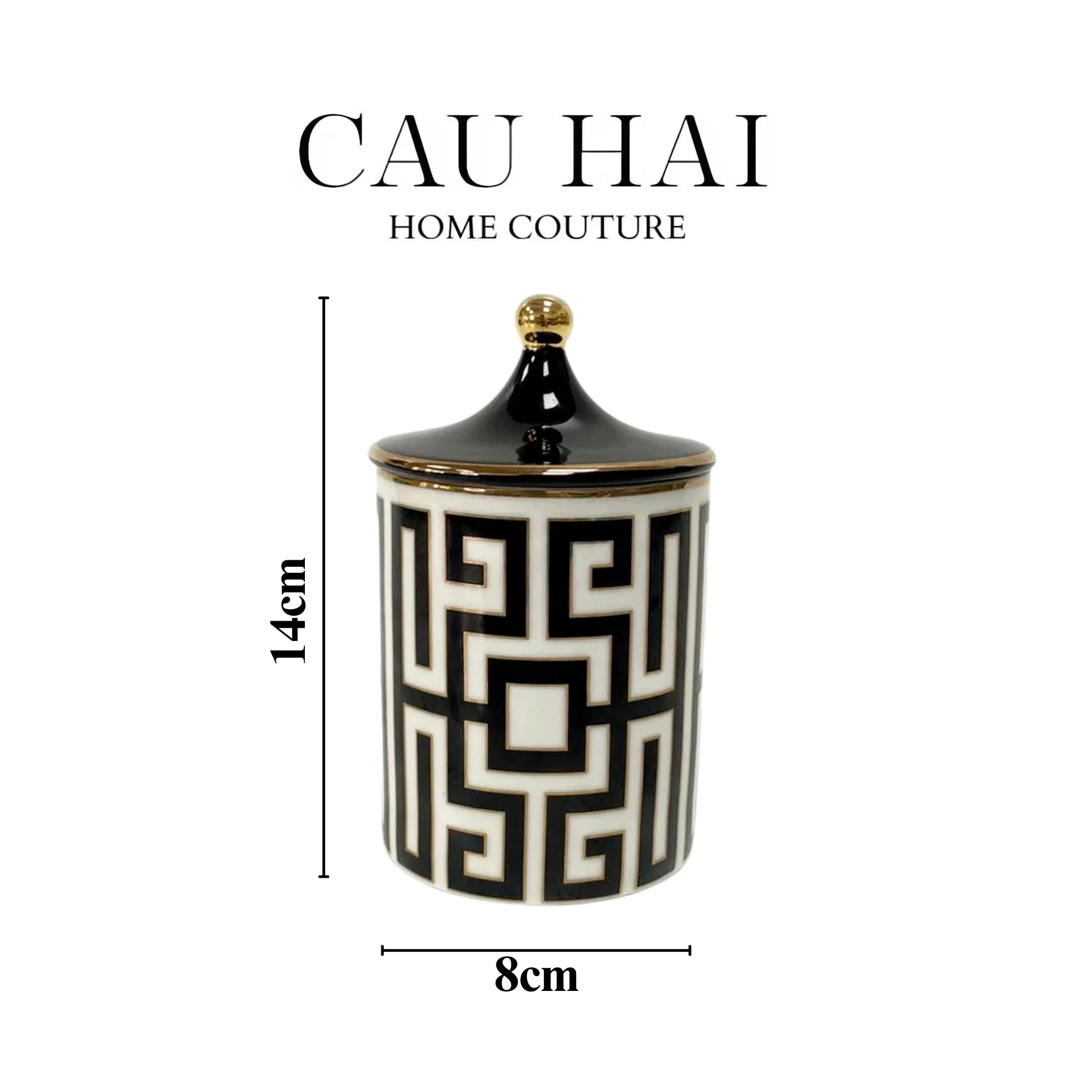 Lọ Luxe Royale Meander Key-HŨ TRANG TRÍ-CẬU HAI HOME DECOR