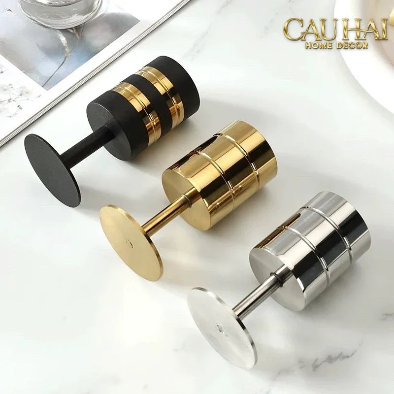 Lọ Muỗng Golden Cannon Stemware Dessert Spoon Holder-Dinner Cutlery Set Dao Muỗng Nĩa-CẬU HAI HOME DECOR