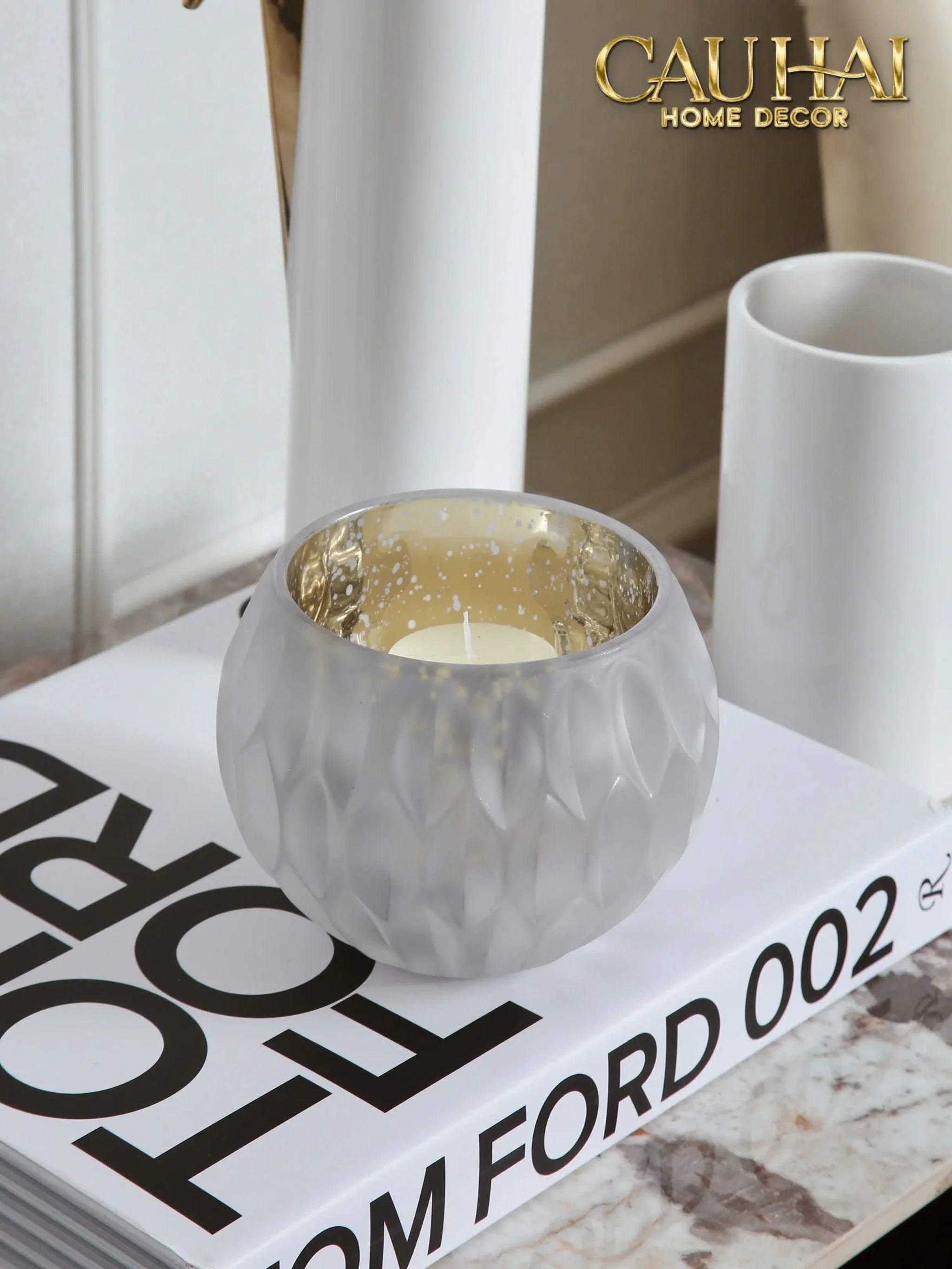 Lọ Nến Opaline Aurum Glow Candle Bowl.-NẾN TRANG TRÍ-CẬU HAI HOME DECOR