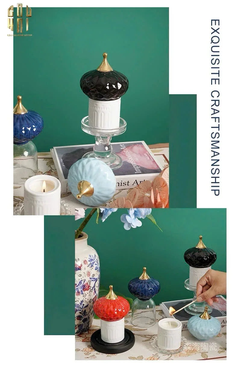 Lọ Nến Persian Castle - Nến Thơm Trang Trí Cao Cấp-NẾN TRANG TRÍ-CẬU HAI HOME DECOR