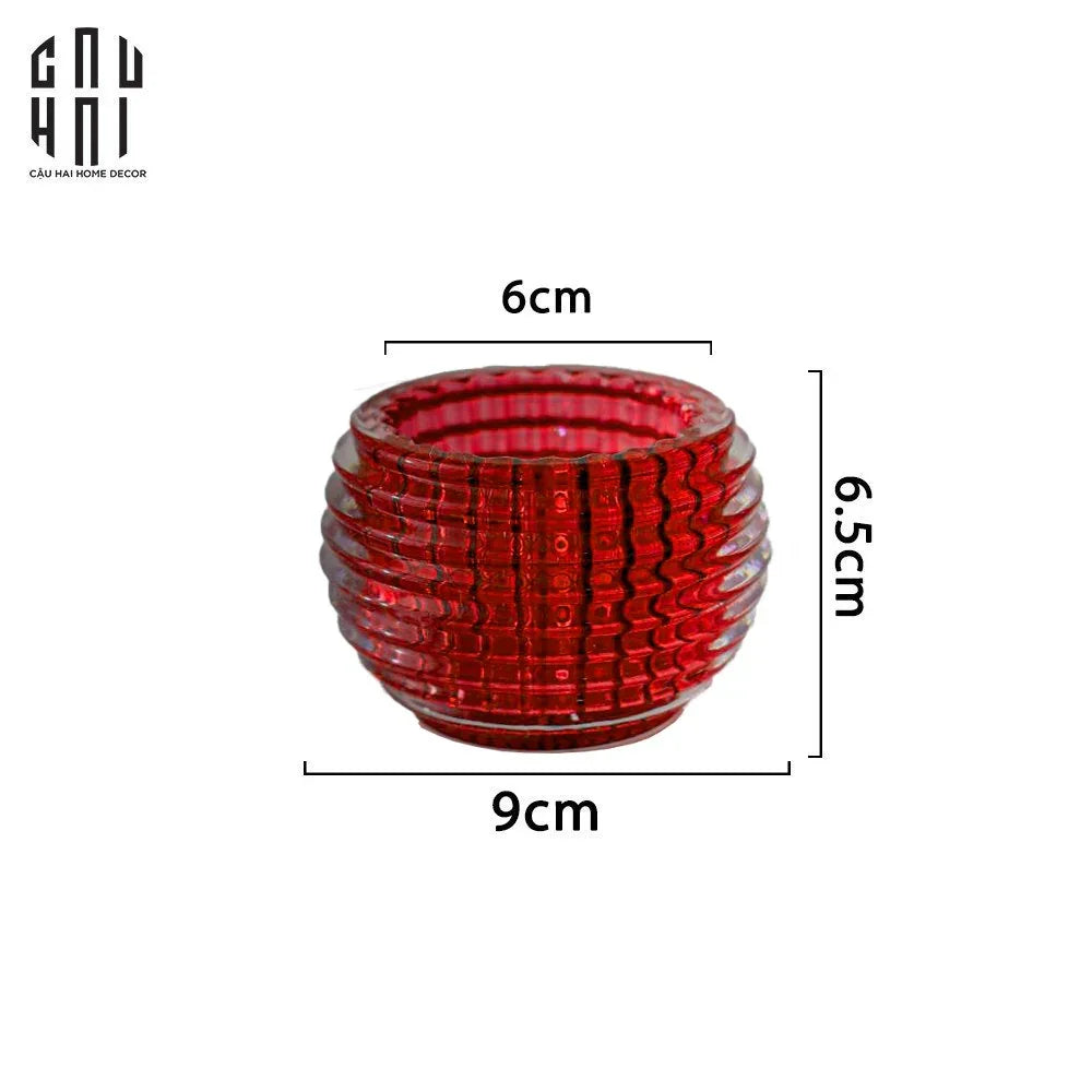 Lọ Nến Tini - Ruby - Ss25-NẾN TRANG TRÍ-CẬU HAI HOME DECOR
