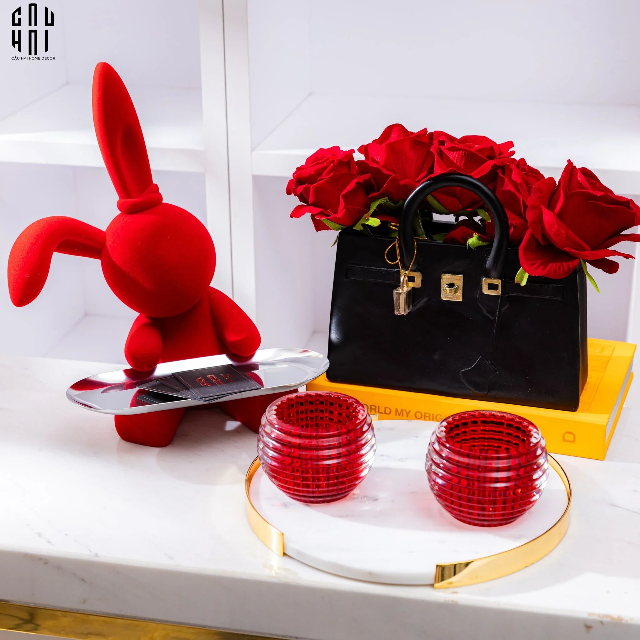 Lọ Nến Tini - Ruby - Ss25-NẾN TRANG TRÍ-CẬU HAI HOME DECOR