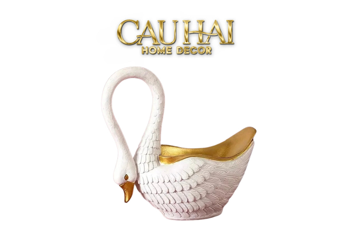 Lọ Swan D'Or Vessel-HŨ TRANG TRÍ-Đối tác tại Trung Quốc theo từng đơn đặt hàng-CẬU HAI HOME DECOR