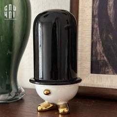 Lọ Tăm Bông Gốm Sứ Kingmans Tailor Gentlement Penguine 8x15-HŨ TRANG TRÍ-CẬU HAI HOME DECOR