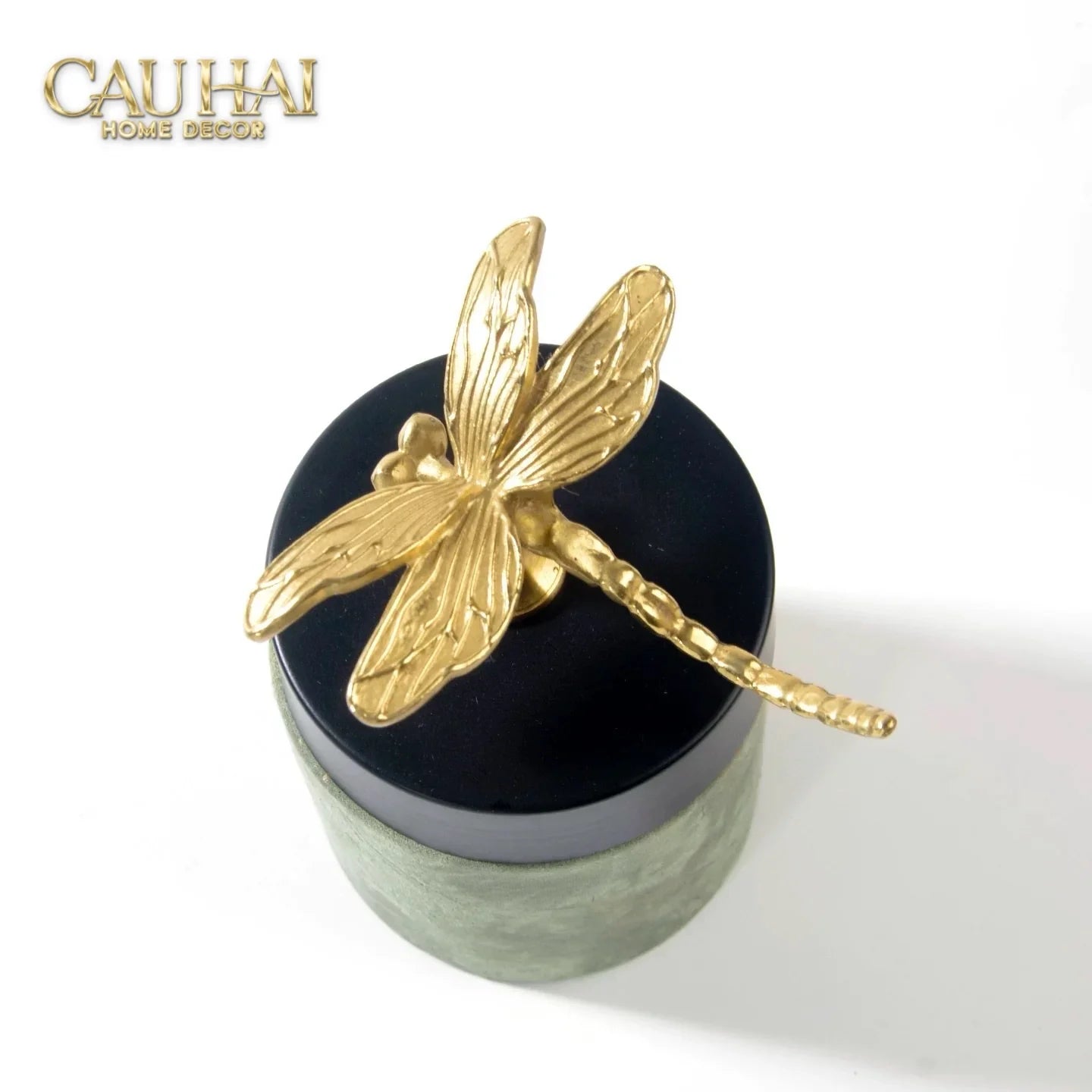 Lọ Tăm / Gạt Tàn Lux Oakwood Verdant Impériale Leather-HŨ TRANG TRÍ-CẬU HAI HOME DECOR
