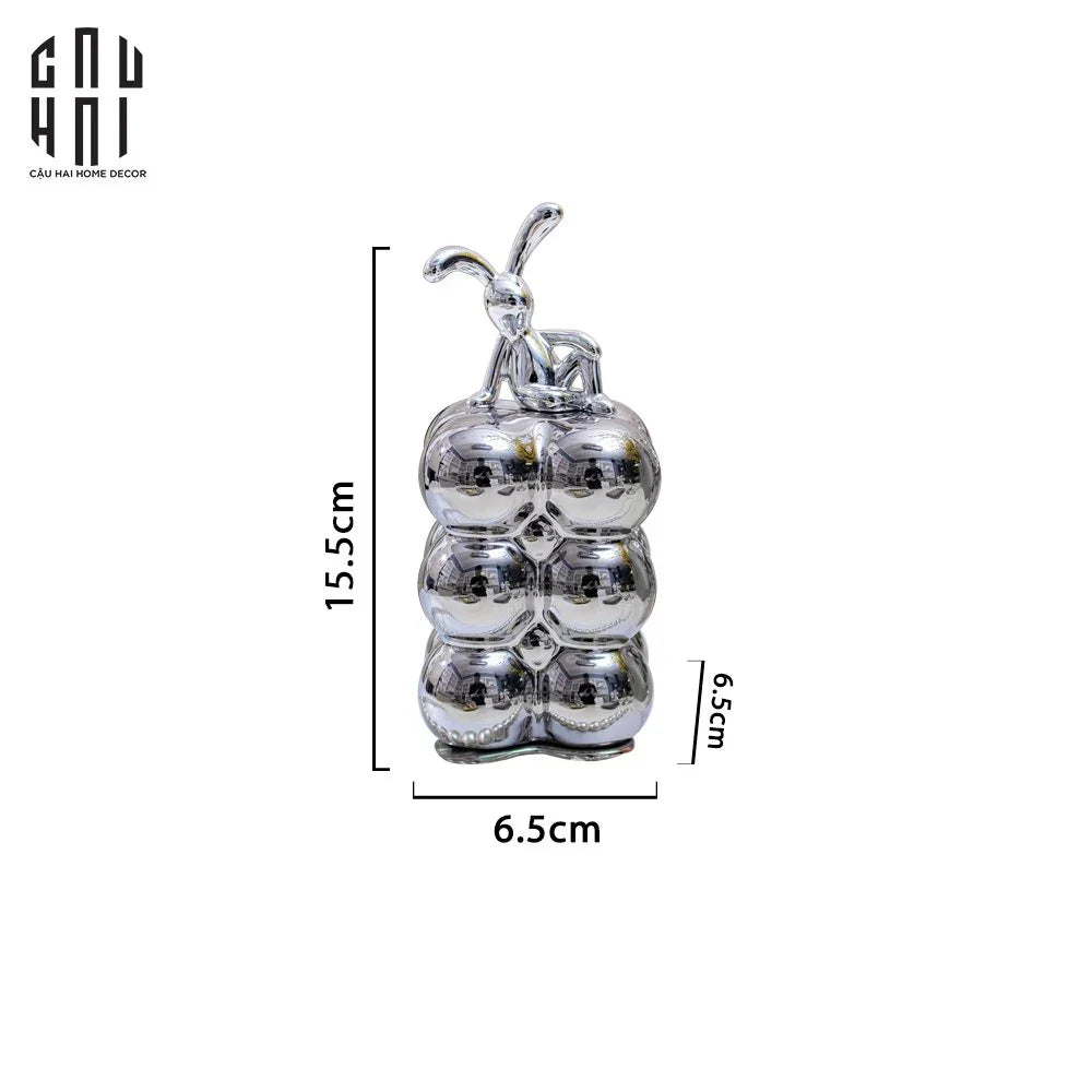 Lọ Tăm Silver Miley - Red Bow Ss25-HŨ TRANG TRÍ-CẬU HAI HOME DECOR