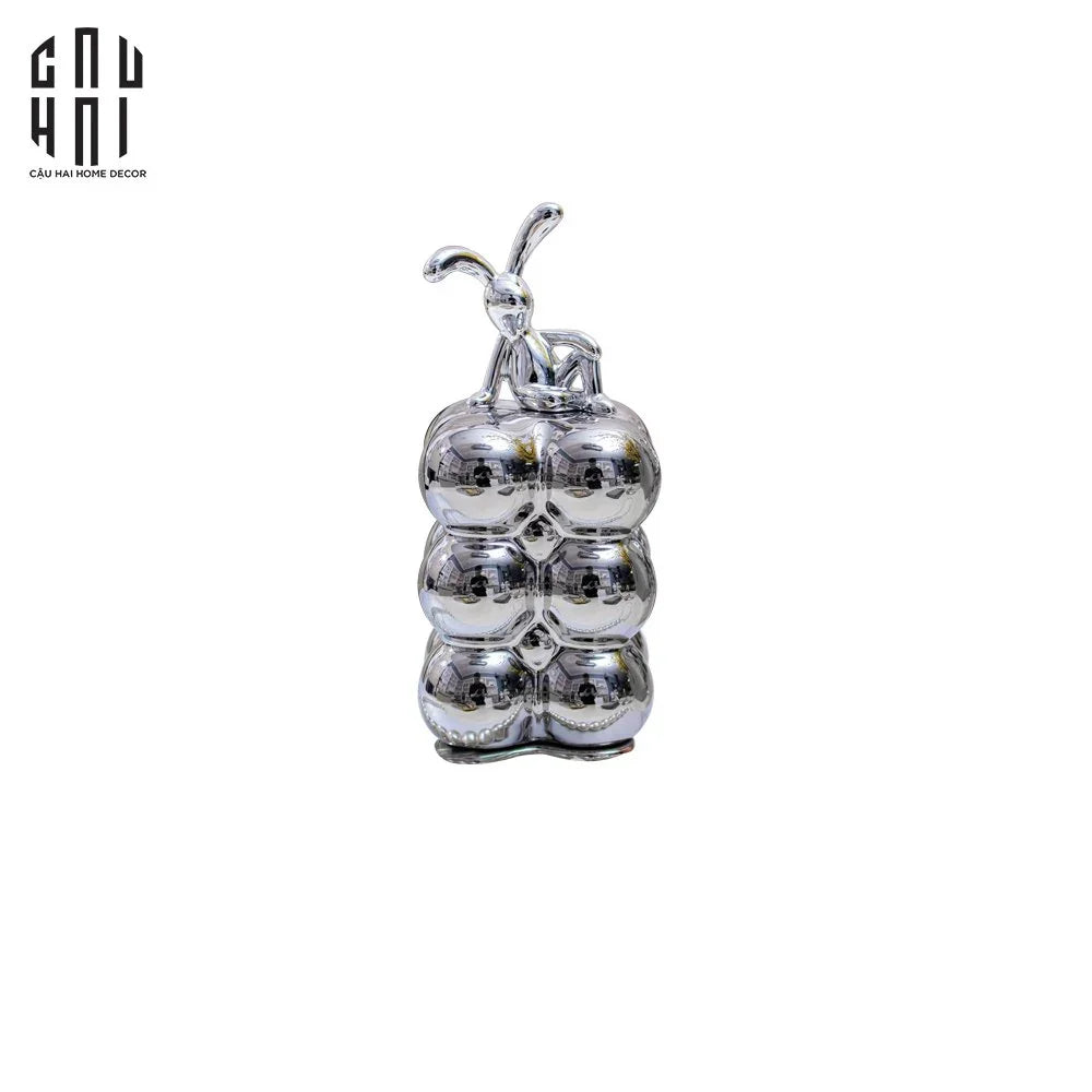 Lọ Tăm Silver Miley - Red Bow Ss25-HŨ TRANG TRÍ-Đối tác tại Trung Quốc theo từng đơn đặt hàng-CẬU HAI HOME DECOR
