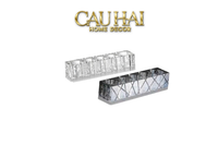 Pure Cristalleries Cannage Facetté Bathroom Vanity Sets Toothbrush Holder 5 Slots