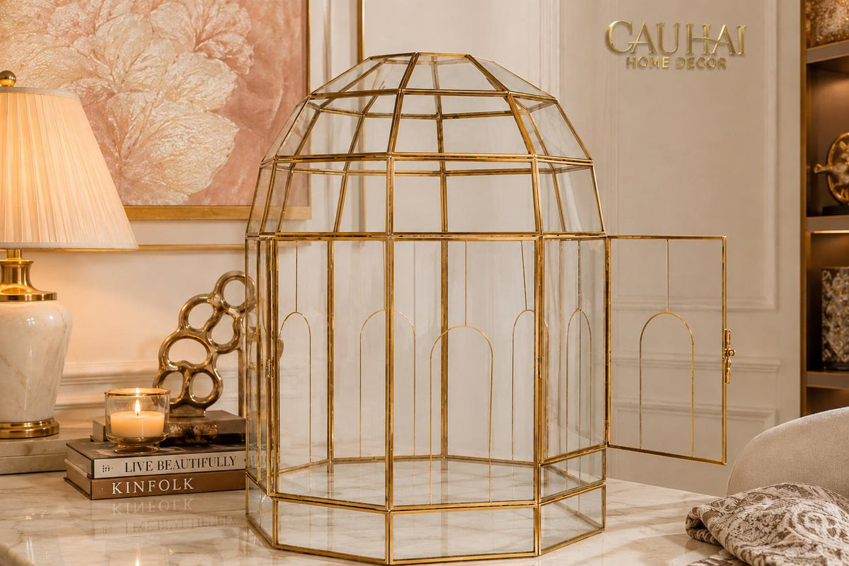 Lồng Kính Hoa Nghệ Thuật – Jardin Impérial H40-BÀN TRANG ĐIỂM-CẬU HAI HOME DECOR-CẬU HAI HOME DECOR