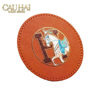 Lót Ly Da Héritage Équestre Signature O Leather Glasses Coaster D10-LÓT LY-CẬU HAI HOME DECOR