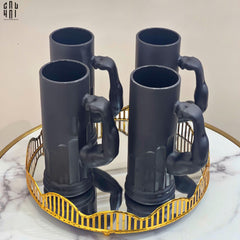 Ly Bia Thuỷ Tinh Đen Mờ - Black Hercules Arm 13x21 600Ml-LY THỦY TINH-CẬU HAI HOME DECOR