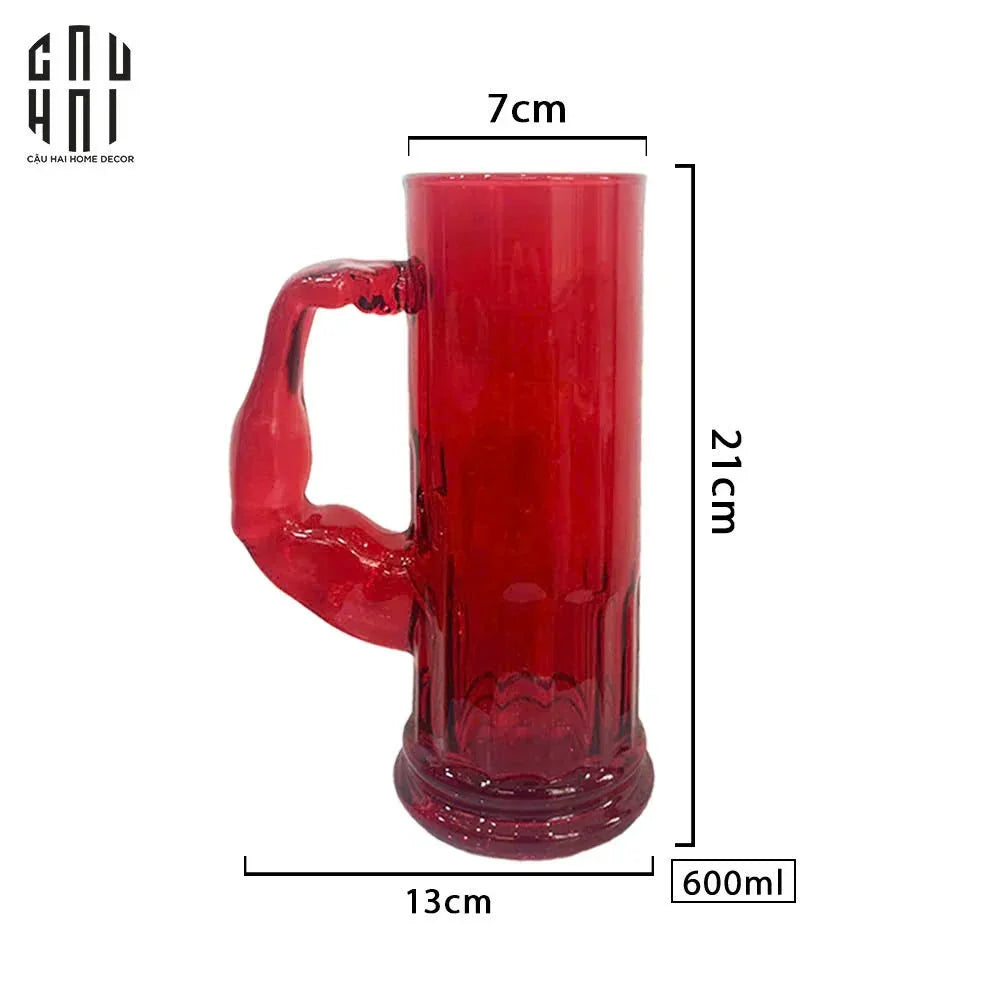 Ly Bia Thuỷ Tinh Hercules 600Ml - Red-LY THỦY TINH-CẬU HAI HOME DECOR