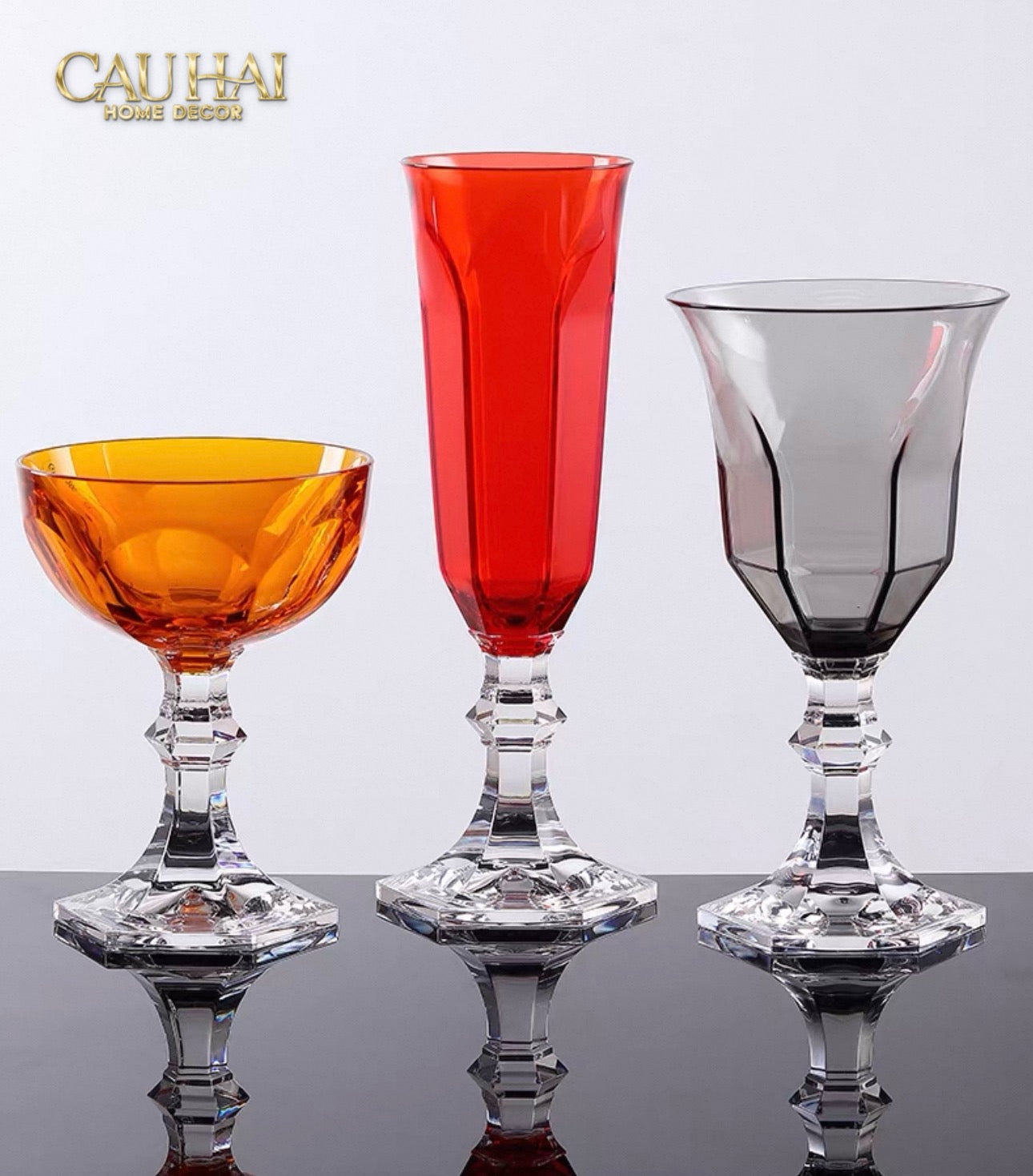 Ly Vang PP Acrylic Đỏ Alluriyyll - PP Acrylic Ruby Rouge Wines Glasses H18.5 270ML-LY THỦY TINH-CẬU HAI HOME DECOR