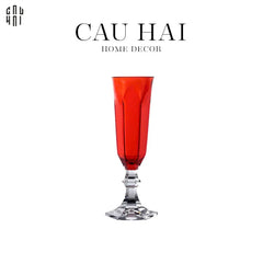 Ly Champagne PP Acrylic Đỏ Allure - PP Acrylic Ruby Red Flute Champagne Glasses H21 180ML-LY THỦY TINH-CẬU HAI HOME DECOR