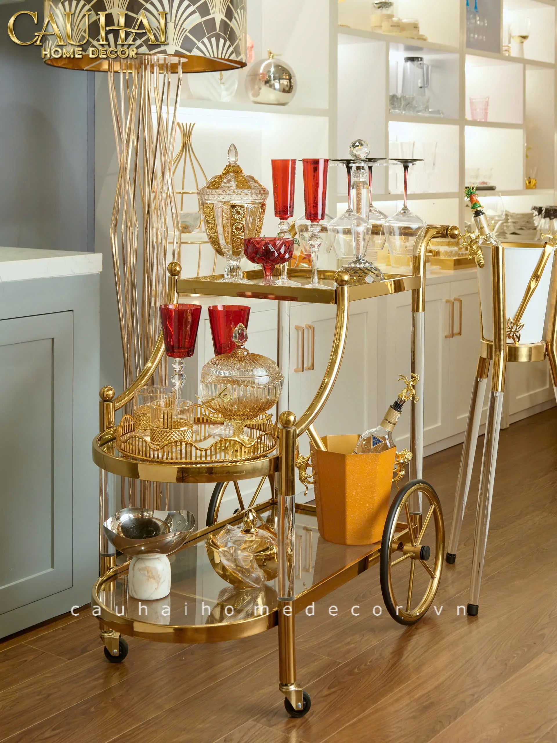 Ly Champagne PP Acrylic Đỏ Allure - PP Acrylic Ruby Red Flute Champagne Glasses H21 180ML-LY THỦY TINH-CẬU HAI HOME DECOR