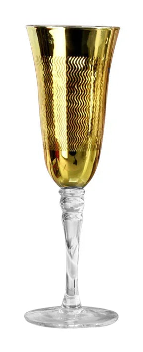 Ly Champagne Thuỷ Tinh Mạ Vàng Glorious of The Champion 22.3x7 180ml Allure Champagne Glasses-LY THỦY TINH-Đối tác tại Trung Quốc theo từng đơn đặt hàng-CẬU HAI HOME DECOR