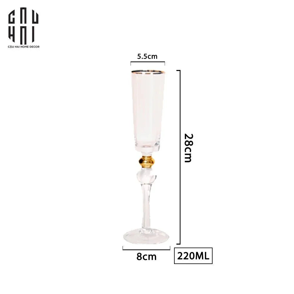 Ly Champagne Thuỷ Tinh Symphony 8x28 220ml Champagne Glasses-LY THỦY TINH-CẬU HAI HOME DECOR