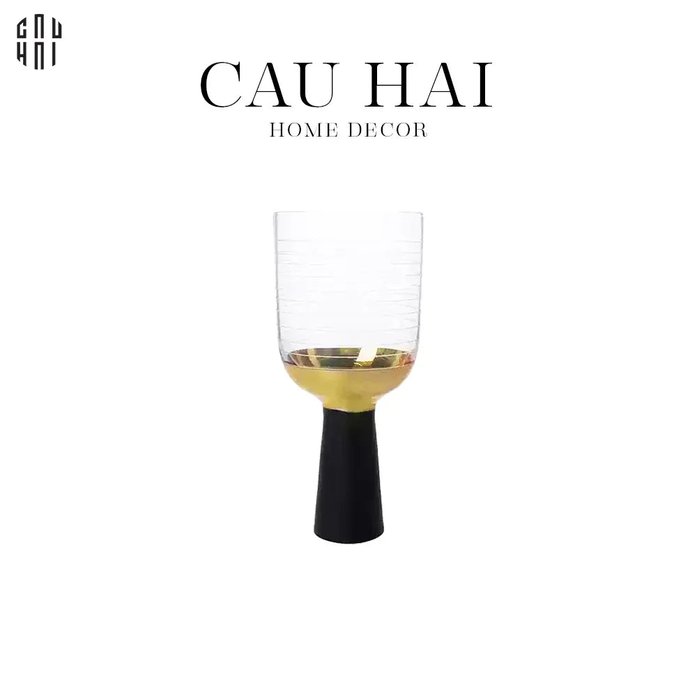 Ly Cocktails Thuỷ Tinh Đen - Malta Black Knight - Allure Gold 19x8.6 400ml-LY THỦY TINH-CẬU HAI HOME DECOR