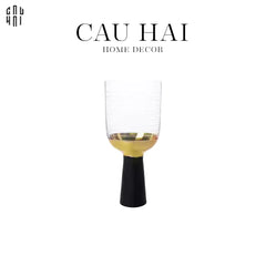 Ly Cocktails Thuỷ Tinh Đen - Malta Black Knight - Allure Gold 19x8.6 400ml-LY THỦY TINH-CẬU HAI HOME DECOR